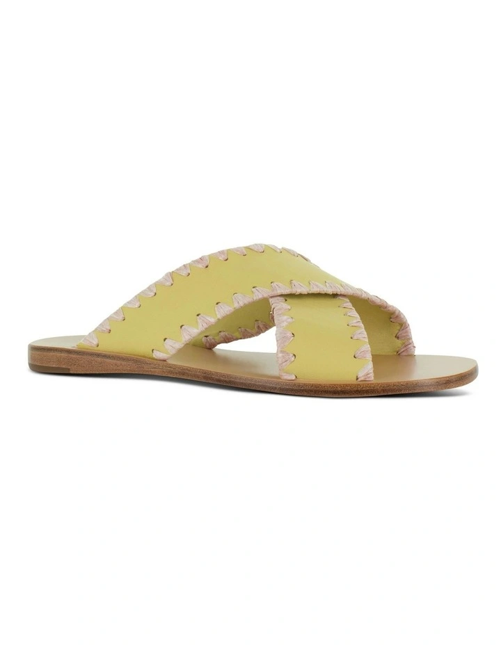 Bess Flat Sandals in Yellow