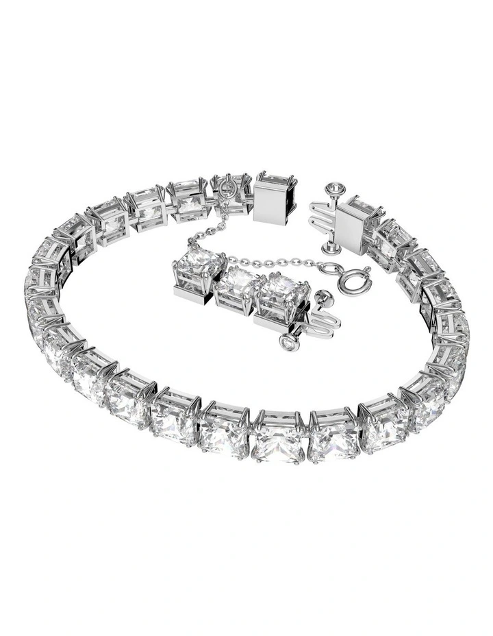 Millenia Bracelet Square Cut Small Rhodium Plated in White