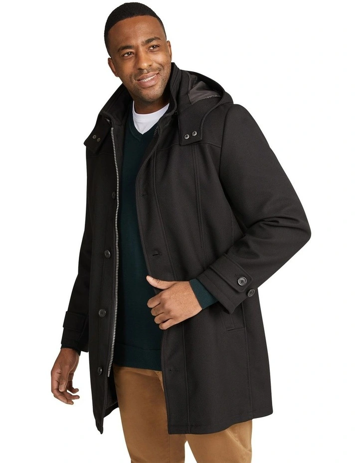 Wales Hood Coat in Black