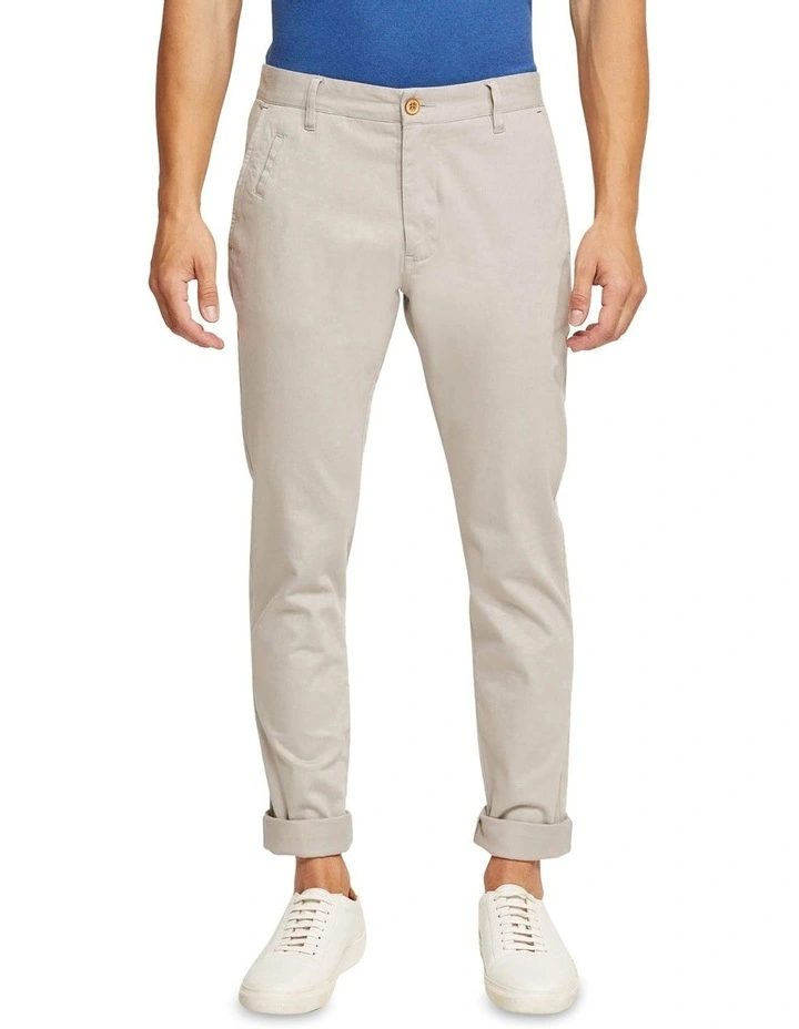 Stretch Skinny Fit Chinos in Grey