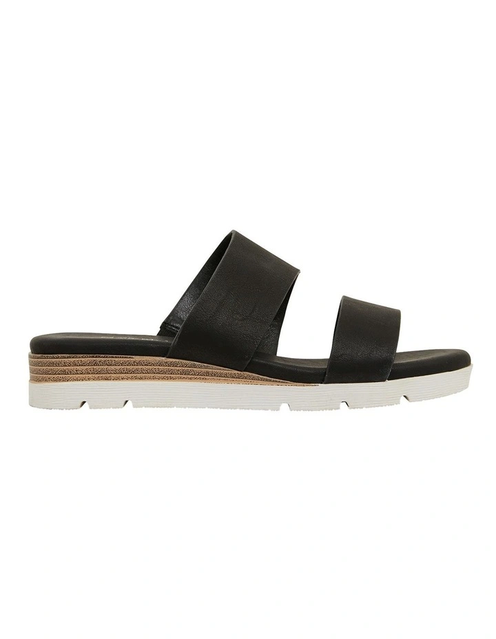 Cary Black Smooth Sandals