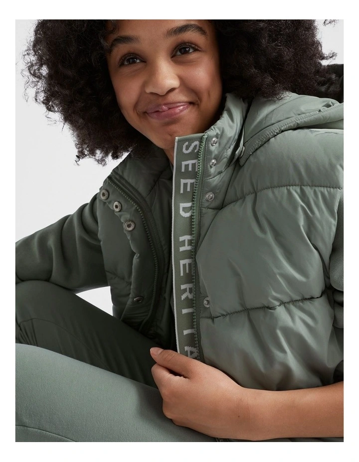 Core Puffer Vest in Olive