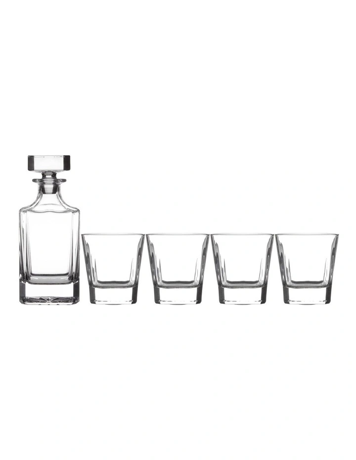 Diamante Whisky Gift Boxed Set 5 Piece in Clear