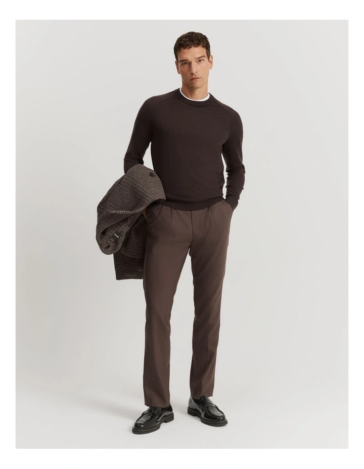Verified Australian Merino Crew Knit in Chocolate
