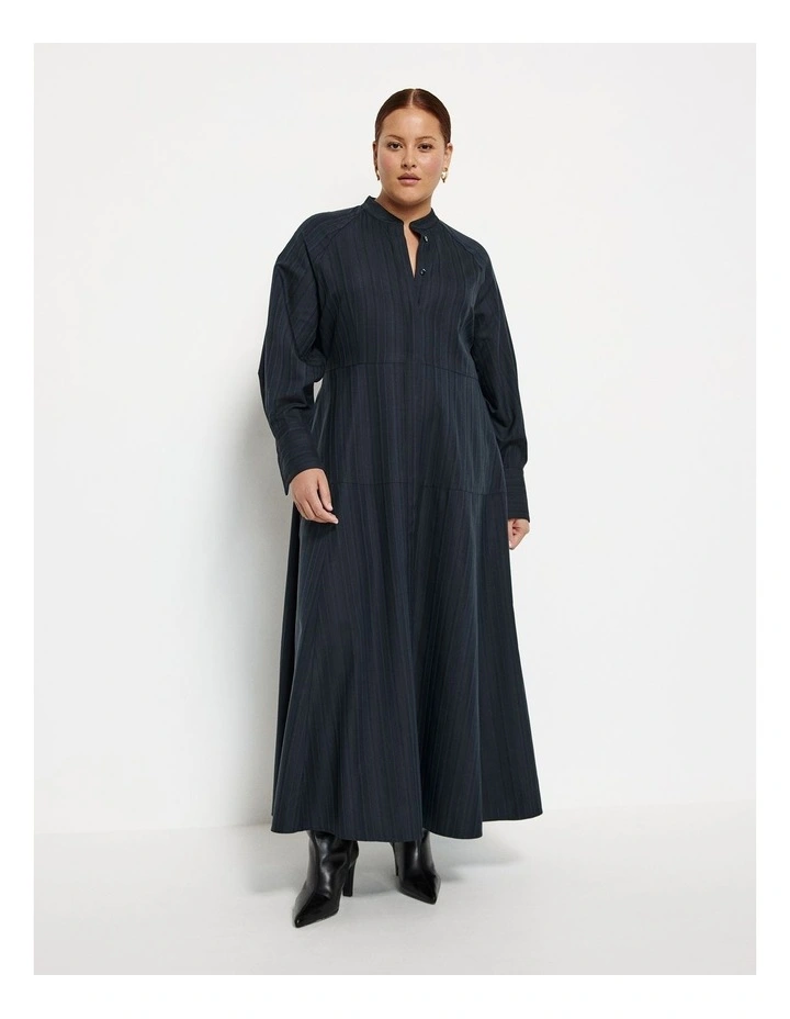 Maxi Shirt Dress in Ink