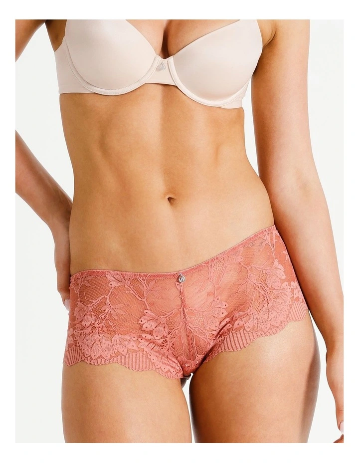 Lace Underwear Brief in Baked Pink