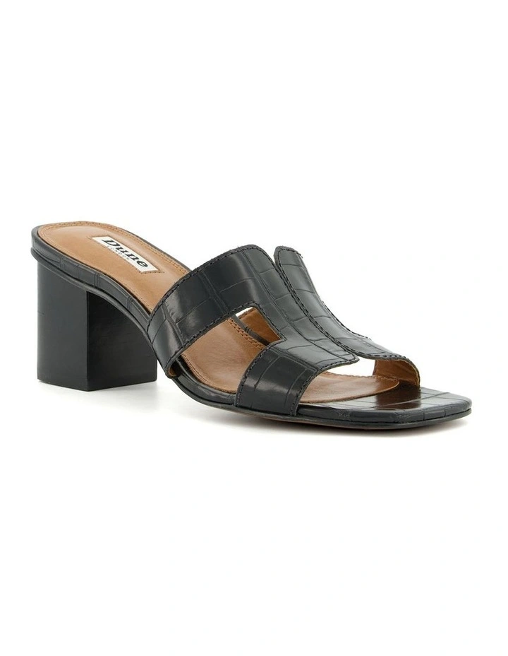 Jupe Heeled Sandal in Black
