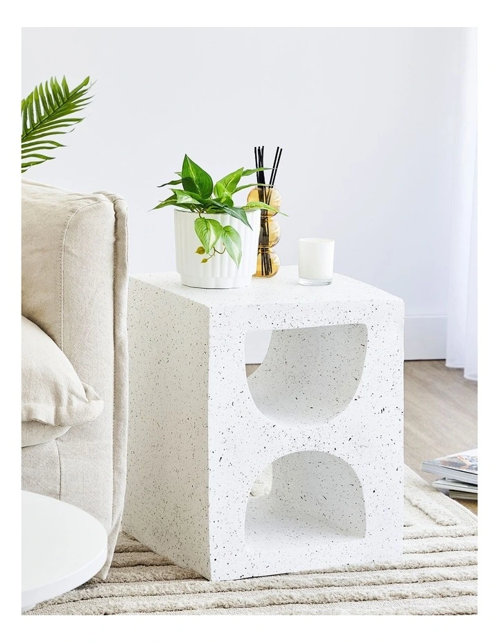 Brasilia Side Table 35.5cm in White