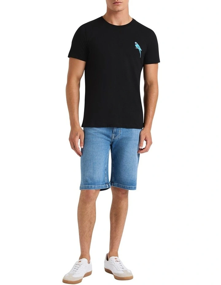 So Fly! Embroidered Tee in Black