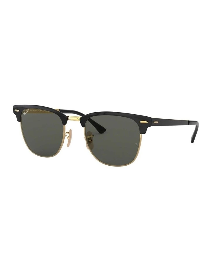 Clubmaster Metal Black RB3716 Polarised Sunglasses