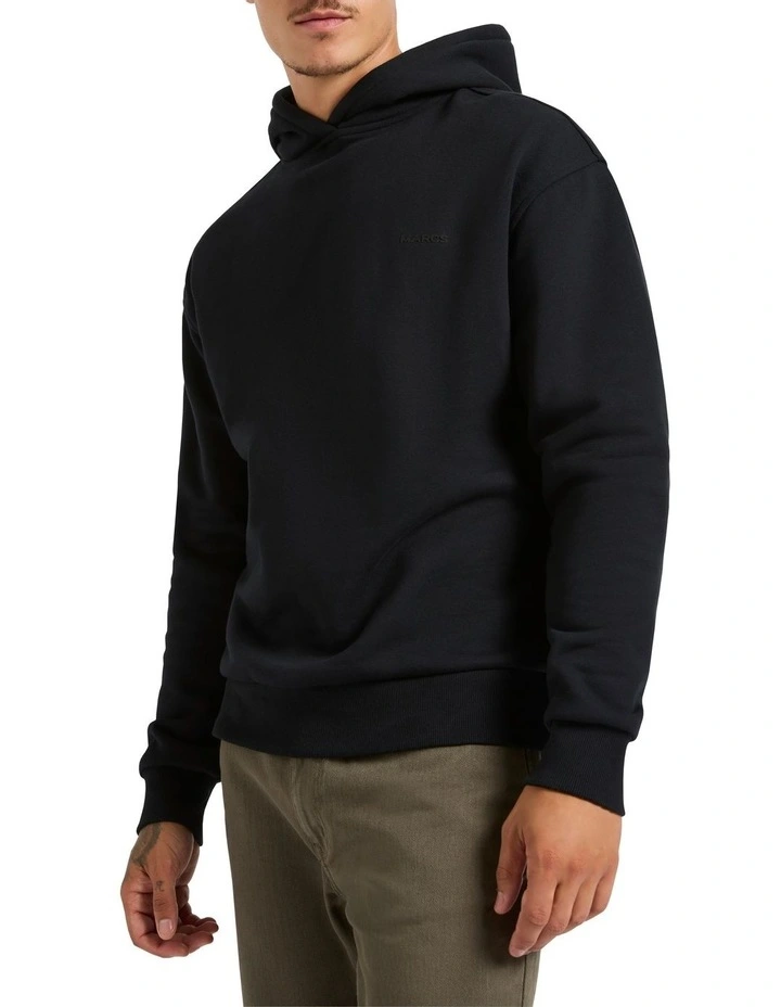 Mick Fleece Hoodie in Black