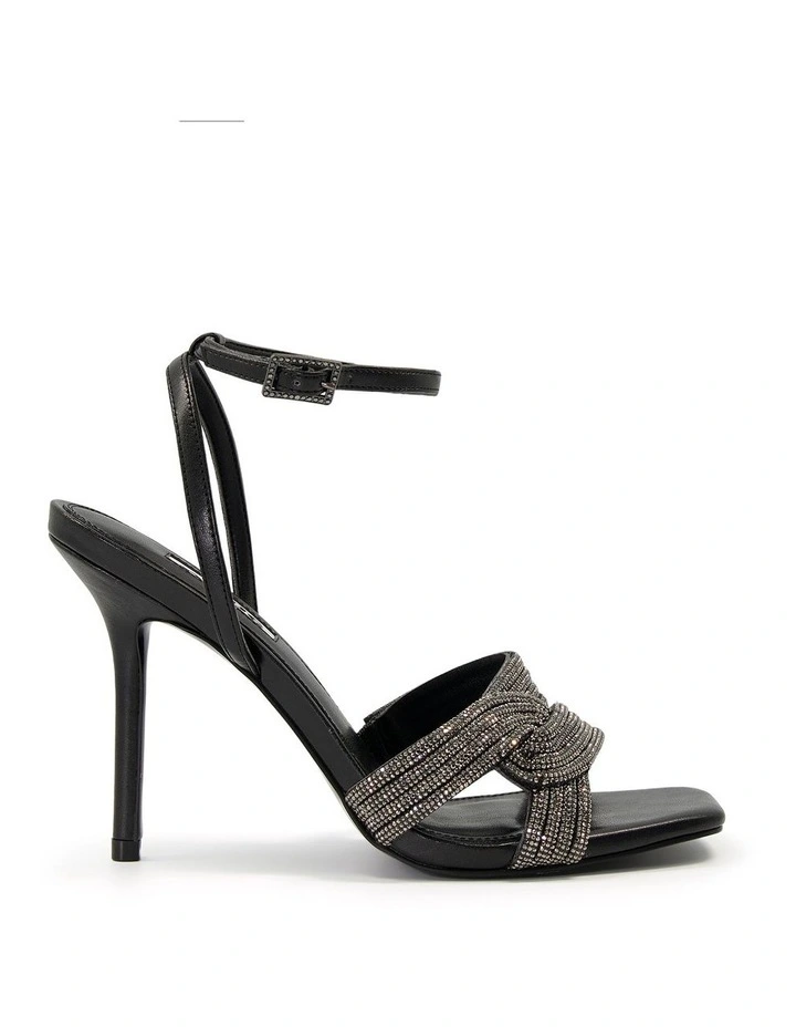 Marilyn Heeled Sandal in Black