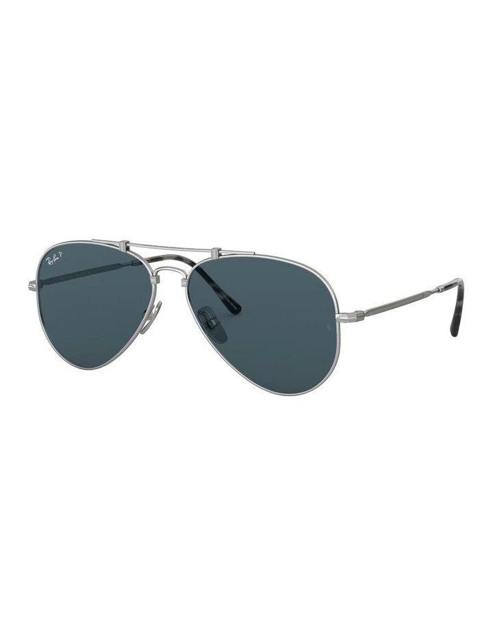 Aviator Titanium Silver RB8125M Polarised Sunglasses