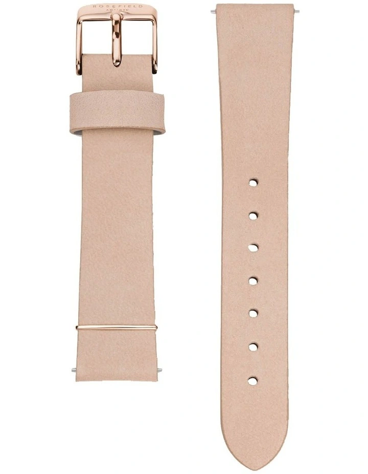 West Village Light Pink Suede Leather Analog Watch