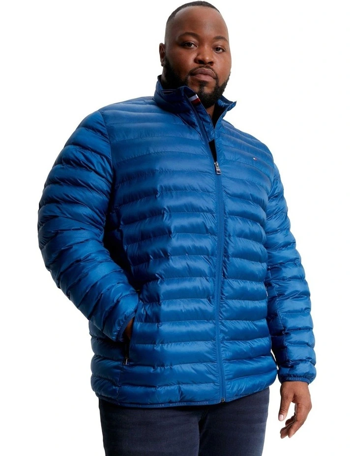 Big & Tall Packable Recycled Jacket in Blue