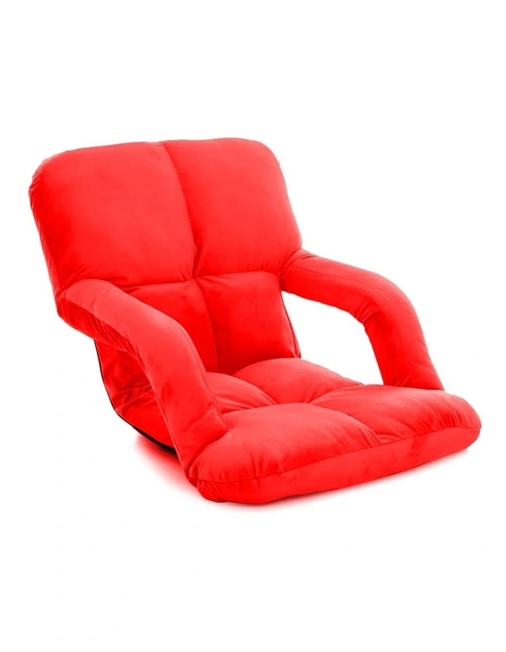Floor Lounge Recliner Chair With Armrest in Red