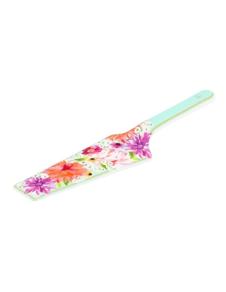 Teas & C's Dahlia Daze Ceramic Cake Server Gift Boxed in Multi