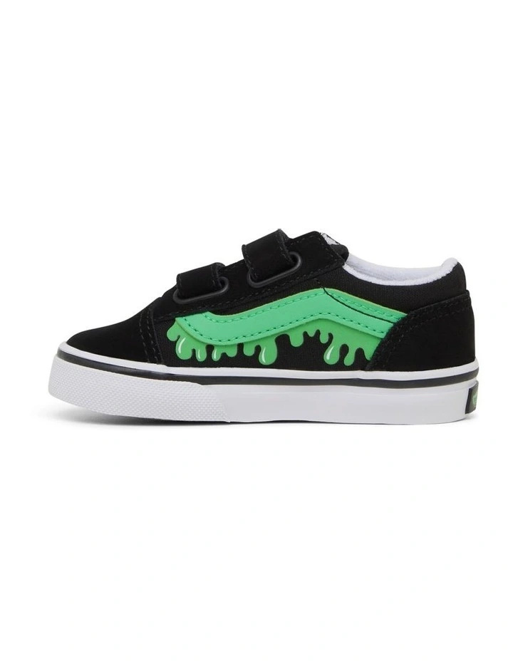 Old Skool Glow Slime Infant Sneakers in Black