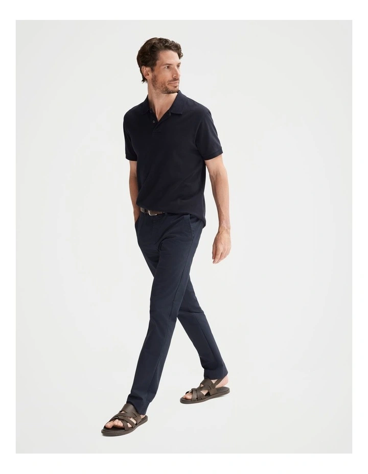 Classic Pique Polo in Navy