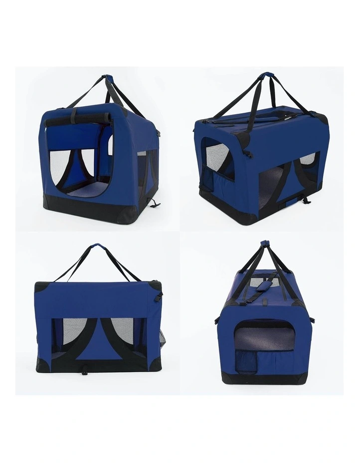 Portable Soft Pet Crate XL in Blue