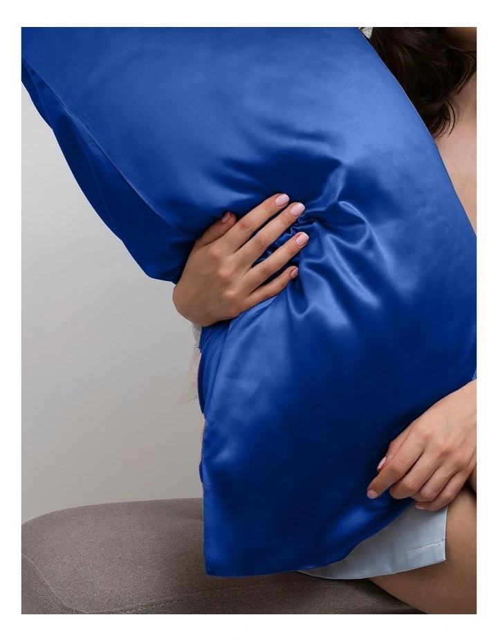 Luxury Satin Pillowcase Twin Pack with Gift Box in Navy