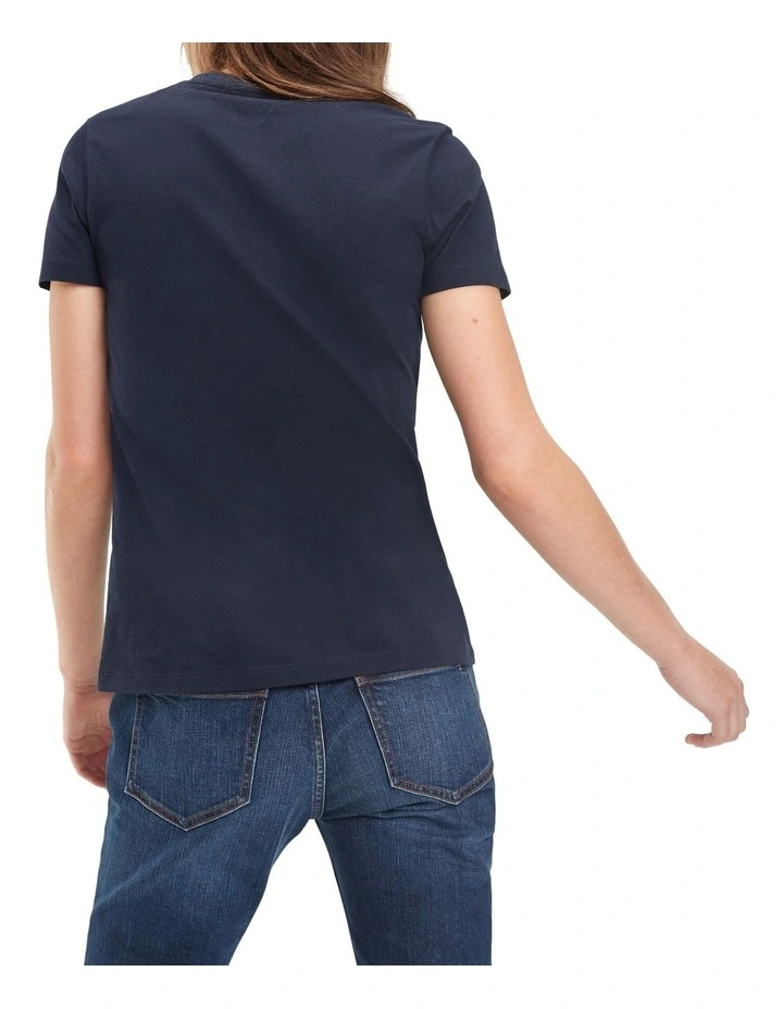 Heritage Crew Neck Graphic Tee in Blue