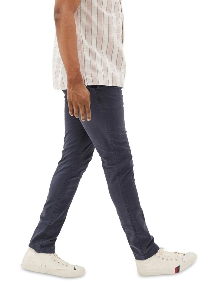 Flex Slim Lived-In Khaki Pant in Dark Blue