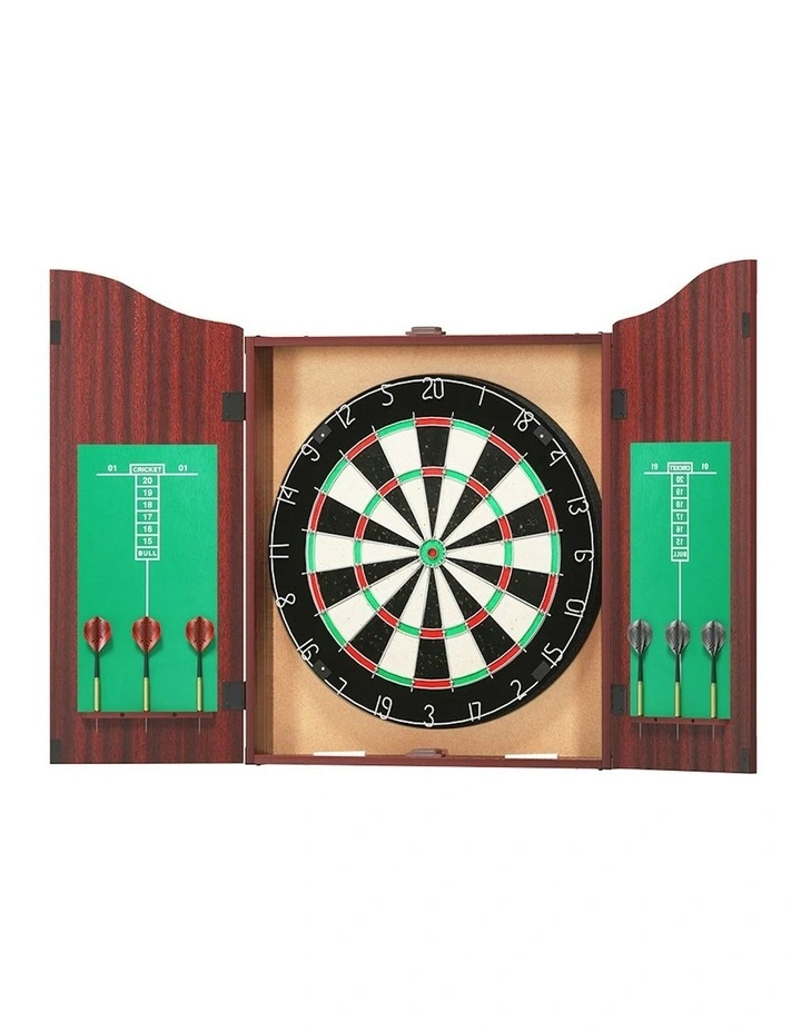 18" Wooden Dartboard Cabinet Set