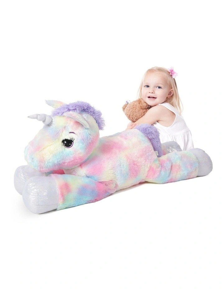 Jumbo Lying Unicorn Soft Plush Toy 105cm