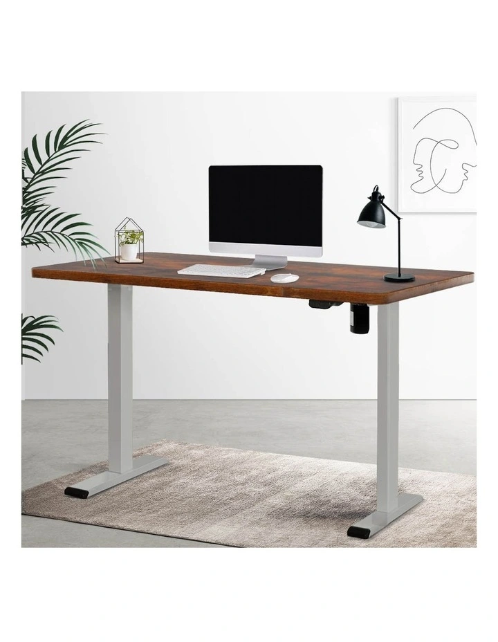 Artiss Electric Standing Desk in Grey/Brown
