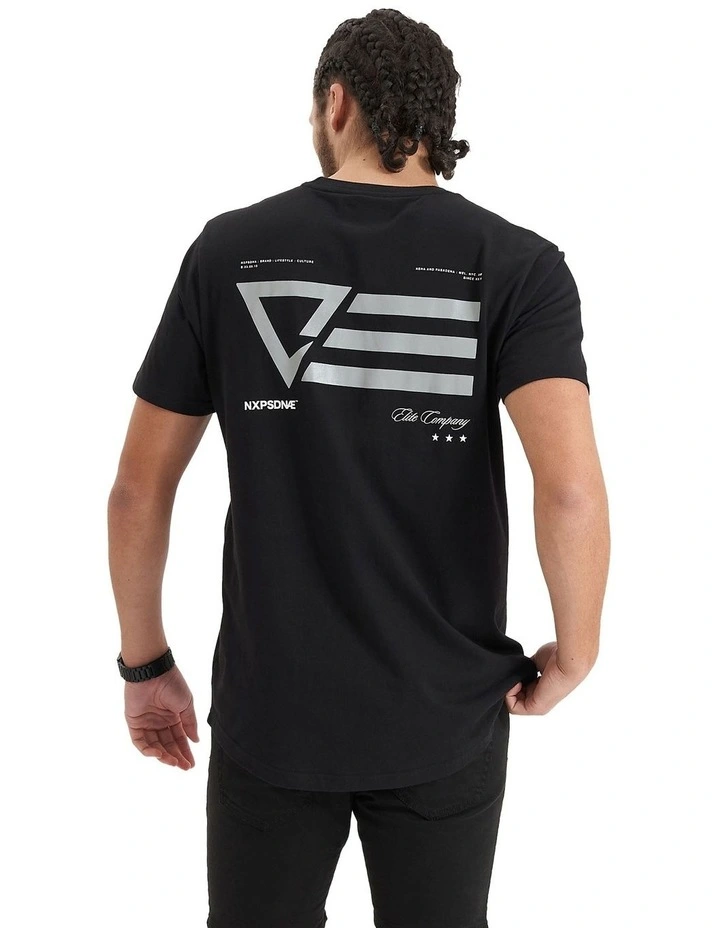 Advance Dual Curved Tee in Black