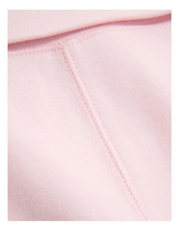 Organically Grown Cotton Fold Over Soft Pant in Mineral Pink