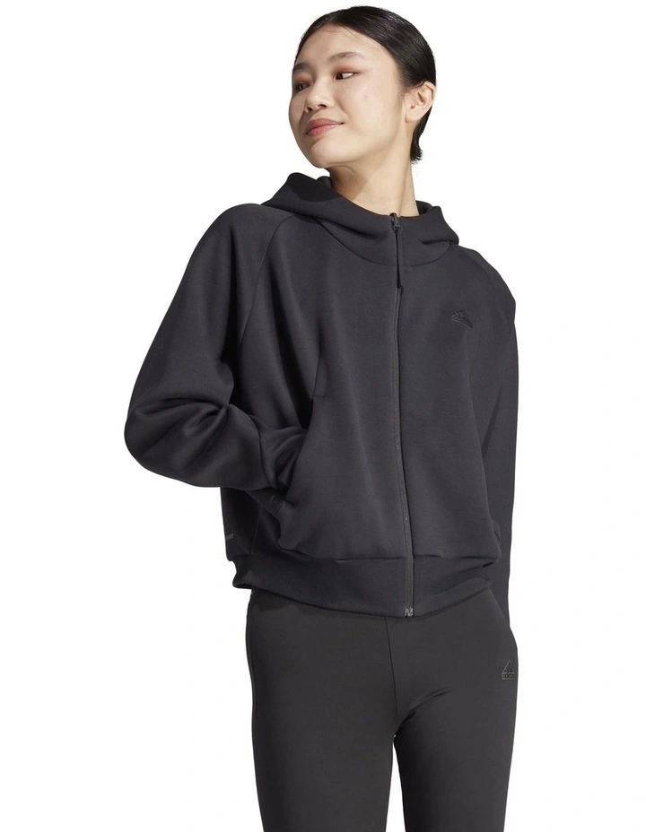 Z.N.E. Full-Zip Hoodie in Black
