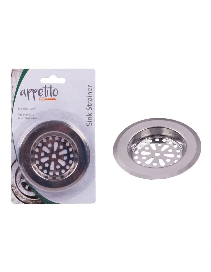 Stainless Steel Sink Strainer in Silver