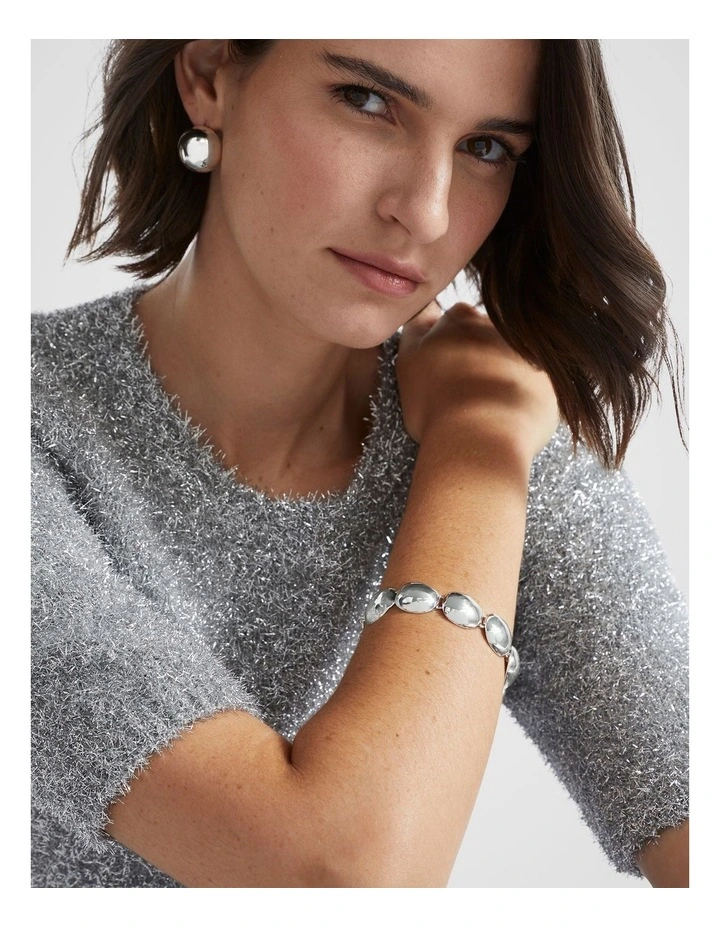 Pebble Bracelet in Silver