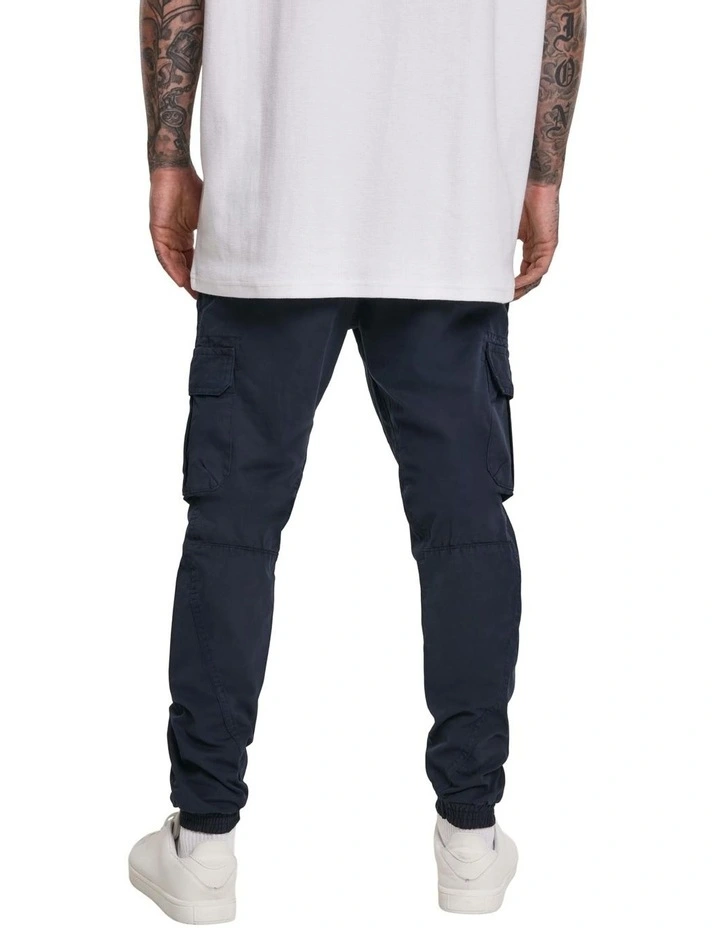 Cuffed Cargo Jogging Pants in Navy