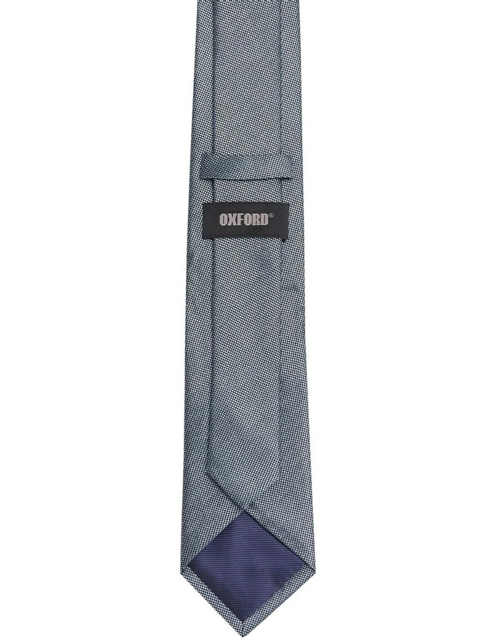 Textured Solid Tie in Steel Blue