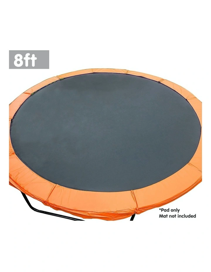 Replacement Trampoline Pad Reinforced Outdoor Round Spring Cover 8ft Orange