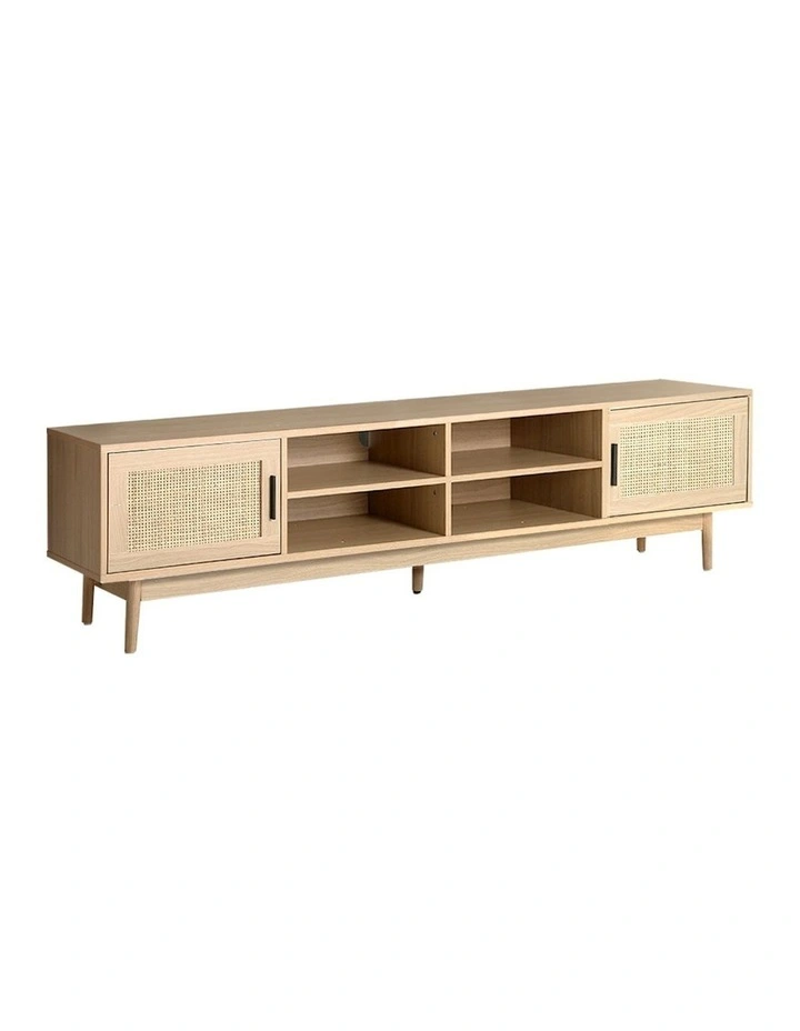 Rattan Cole TV Cabinet Entertainment Unit 180cm in Brown