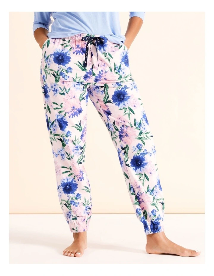 Flannelette Pyjama Pant in Pink Floral