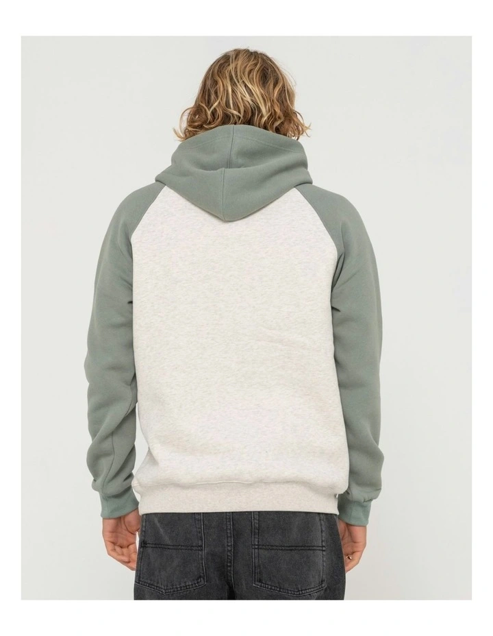 Chop Out Raglan Hooded Fleece in Green