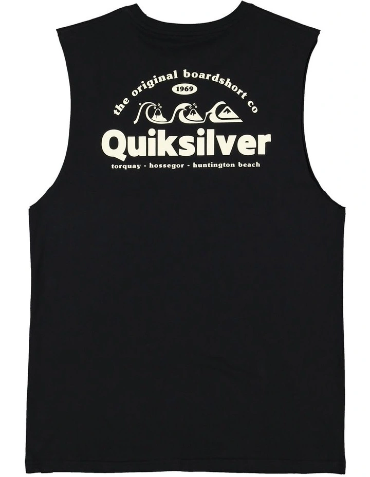 Triple Up Sleeveless Muscle T-shirt in Black