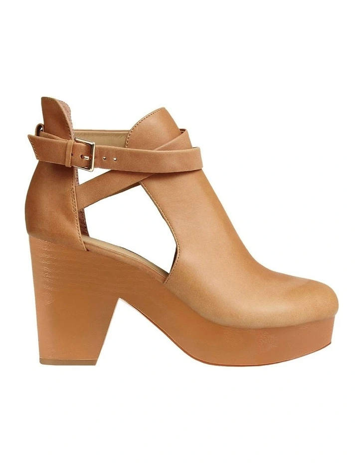 Fearless Clog Ankle Boot in Tan