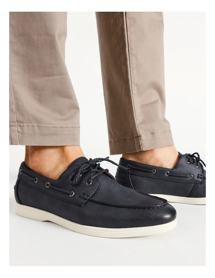 Bram Boat Shoe in Navy