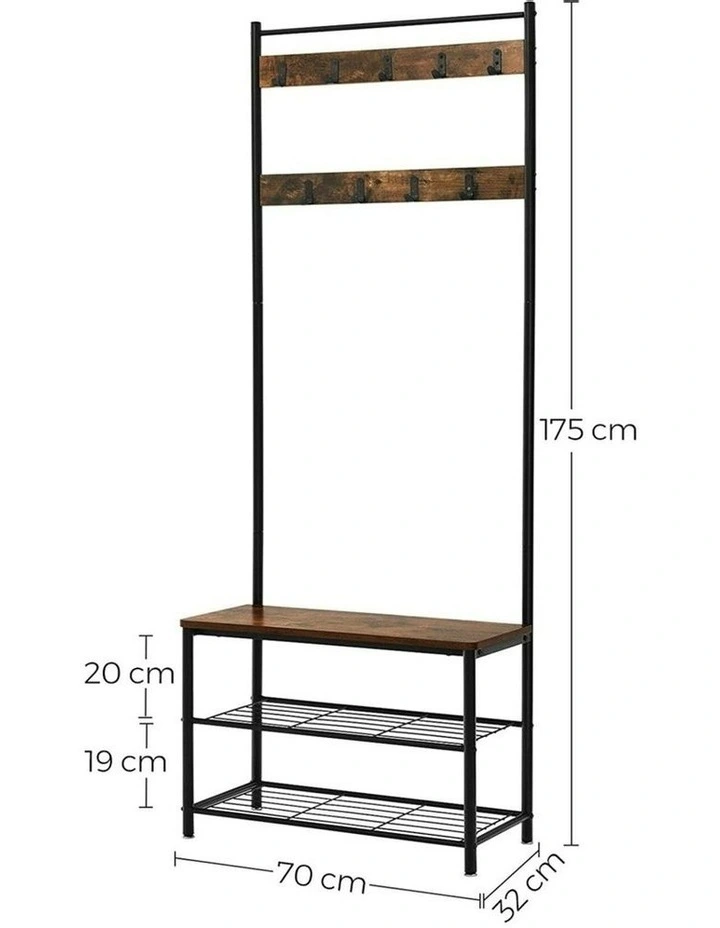 Rack Stand 175 cm in Rustic Brown Coat