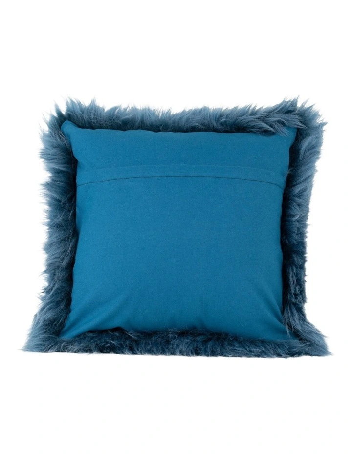 New Zealand Sheepskin Cushion Cover in Teal