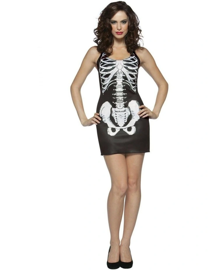Bones Tank Dress Skeleton Costume in Multi