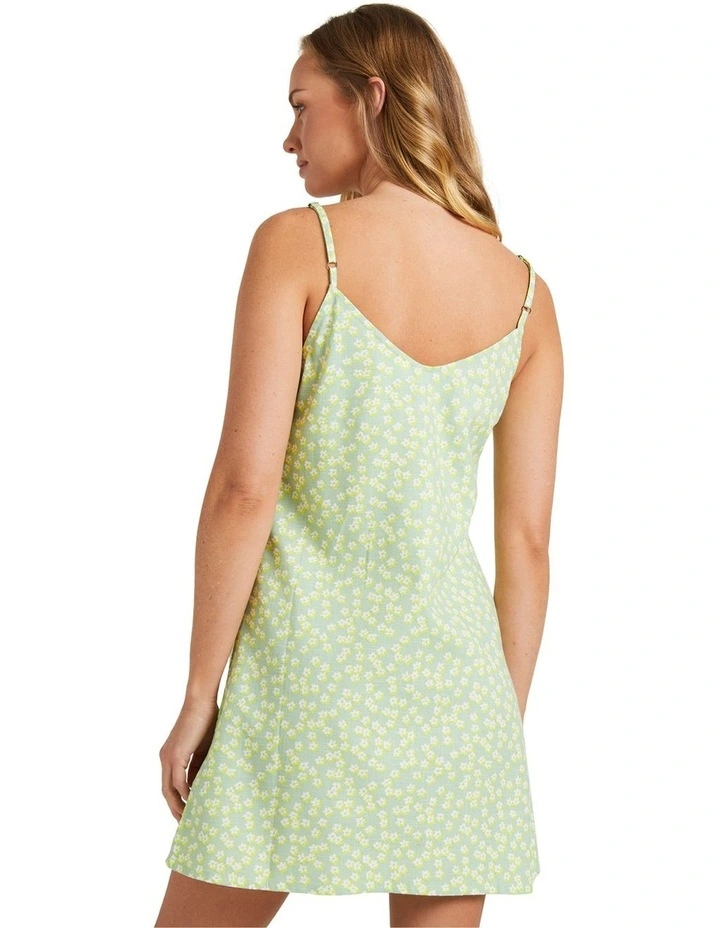 Shine A Light Dress in Quiet Green Floral Delight