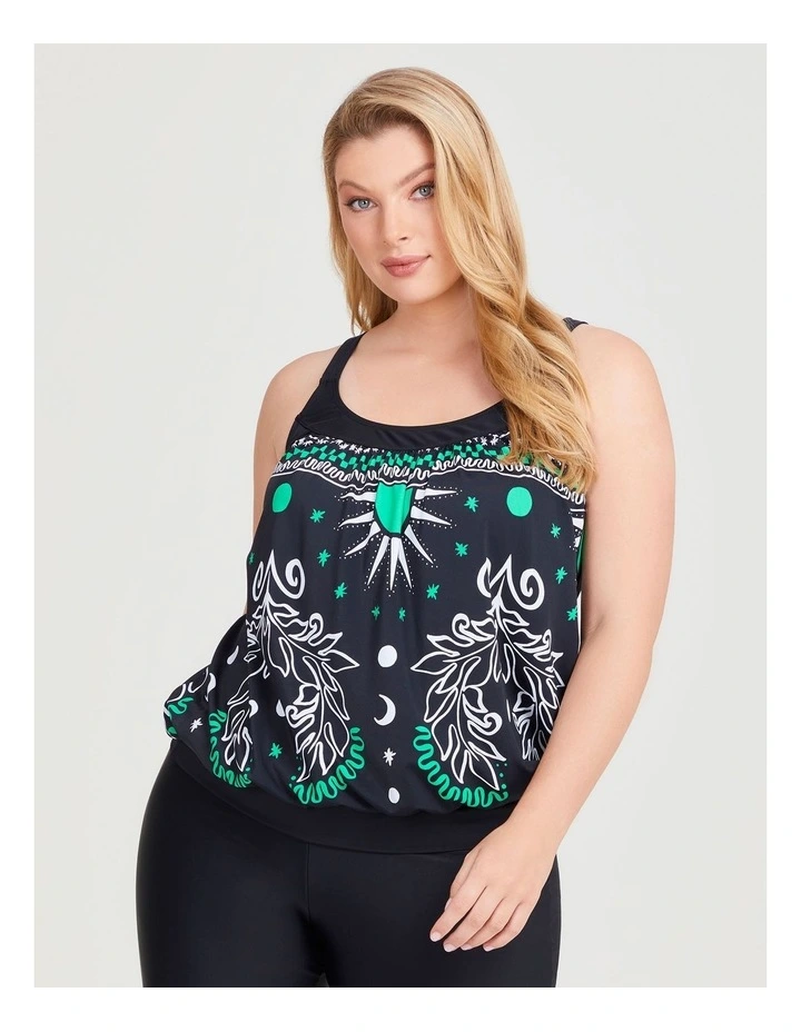 Sunrise Island Blouson Tankini in Print