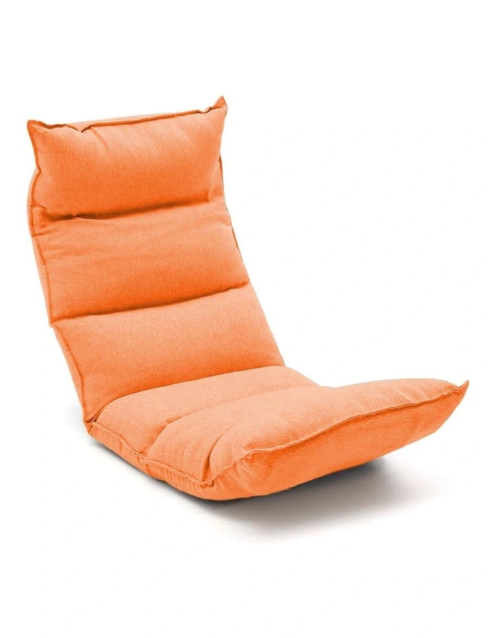 Foldable Tatami Floor Lounge Recliner Chair in Orange
